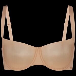 EUC SKIMS Unlined No Show Balconette Bra in Clay $58 Size 32DD